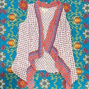 Super cute colorful shawl vest